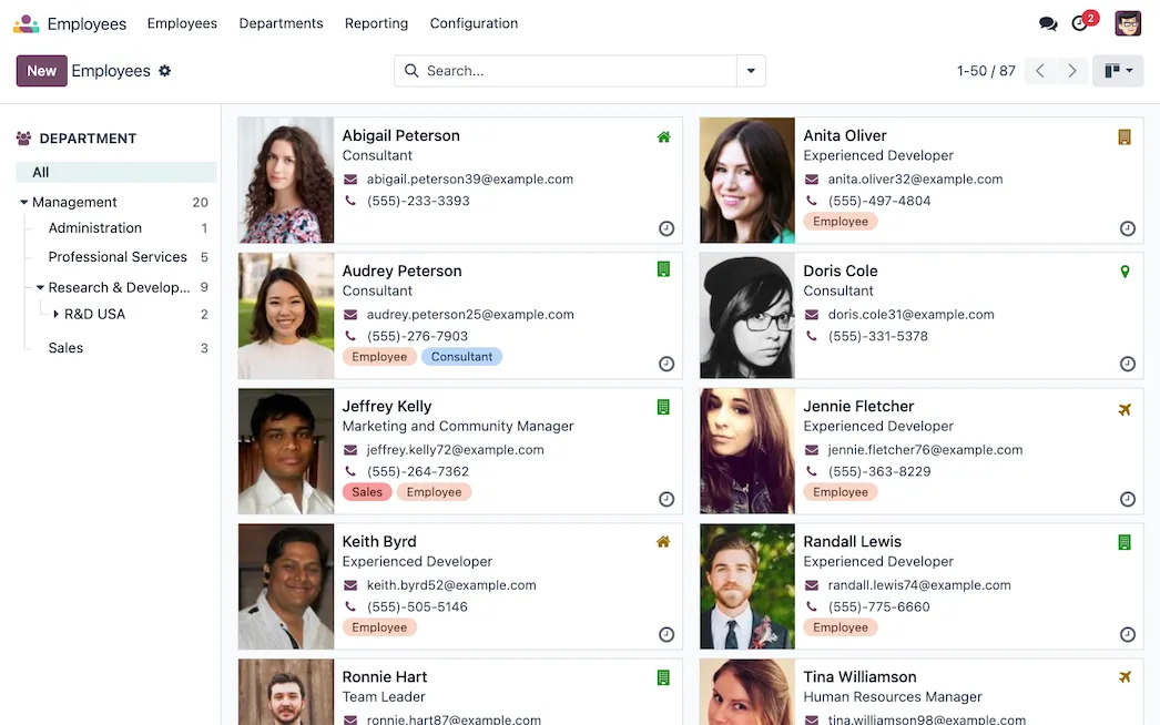 Odoo Employees